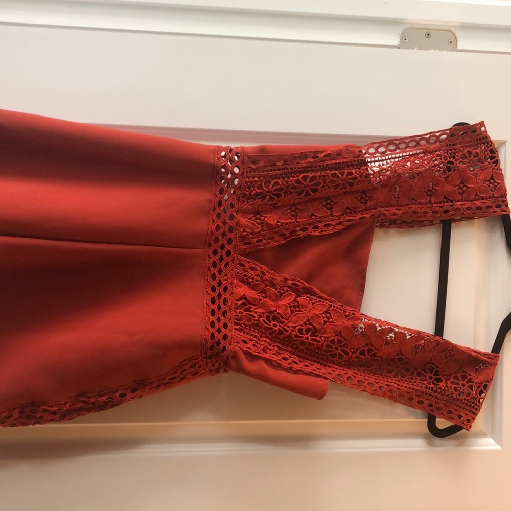 Burnt orange boutique romper. worn once